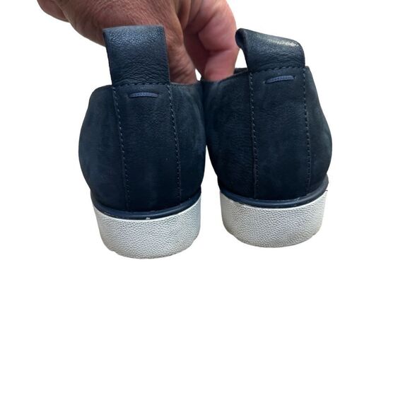 EILEEN FISHER Suede Leather Humor Wedge Ballet Flat Slip-On Navy-Blue Size 6.5 - Picture 5 of 9